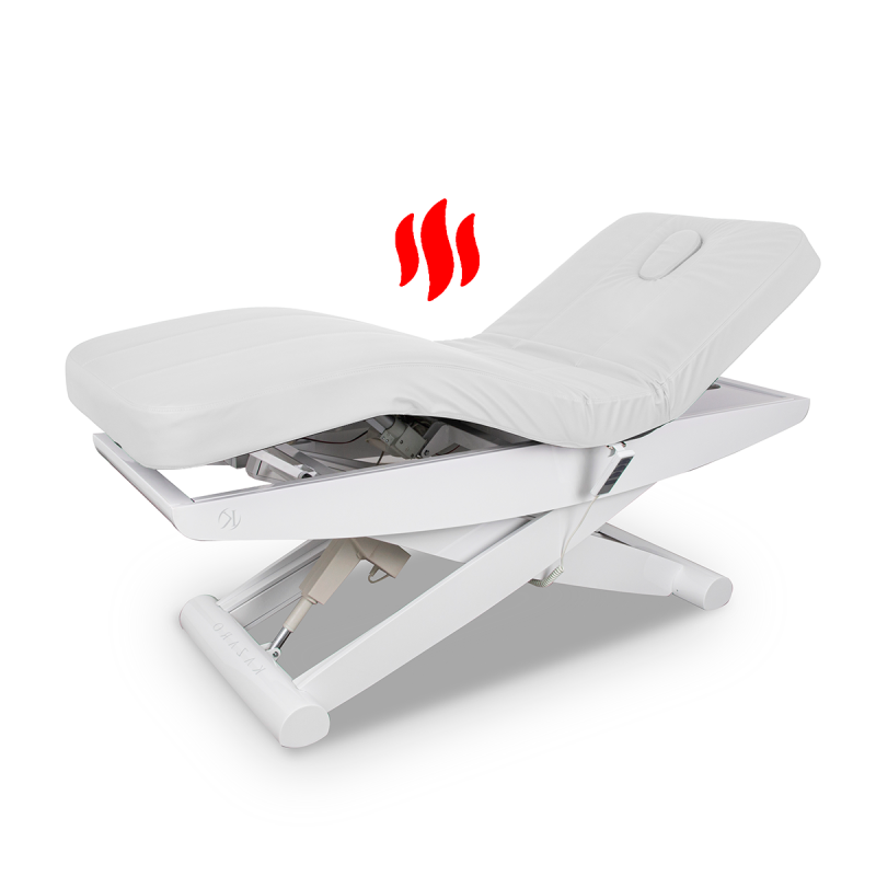 Łóżko Kosmetyczne Luna X Plus Pure Z Podgrzewaniem - Białe -Łóżka kosmetyczne- 